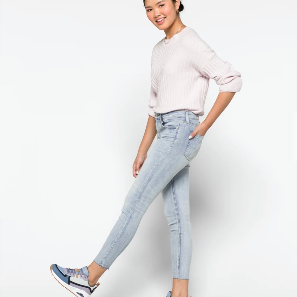 COSMIC JEAN BLUE ARIELLE SKINNY SCISSOR CUT HEM - Picture 3 of 13